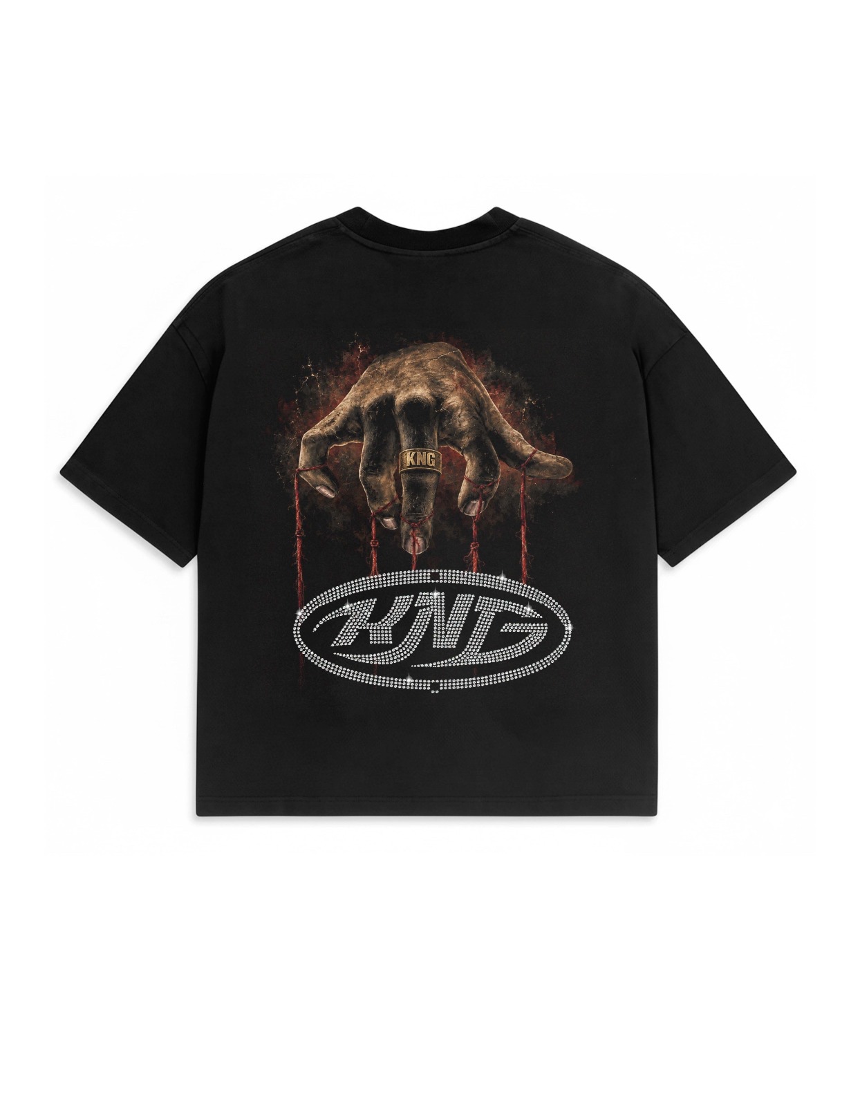 REMERA HAND STRASS.