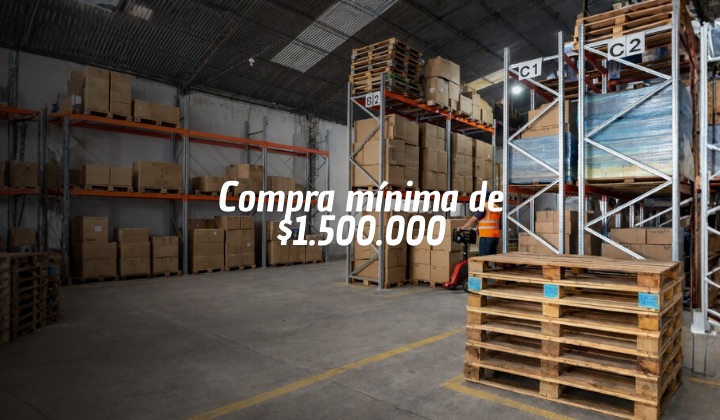 Compra mínima de $1.500.000