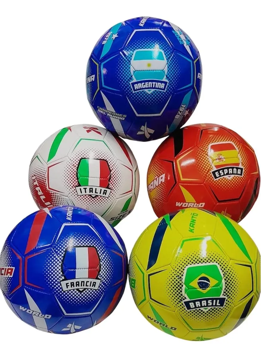 PELOTA DE FÚTBOL N°5 PAÍSES MUNDIAL 5 MODELOS 57189