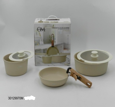 OLLA DE ALUMINIO CON MANGO DESMONTABLEMARFIL 30129970M