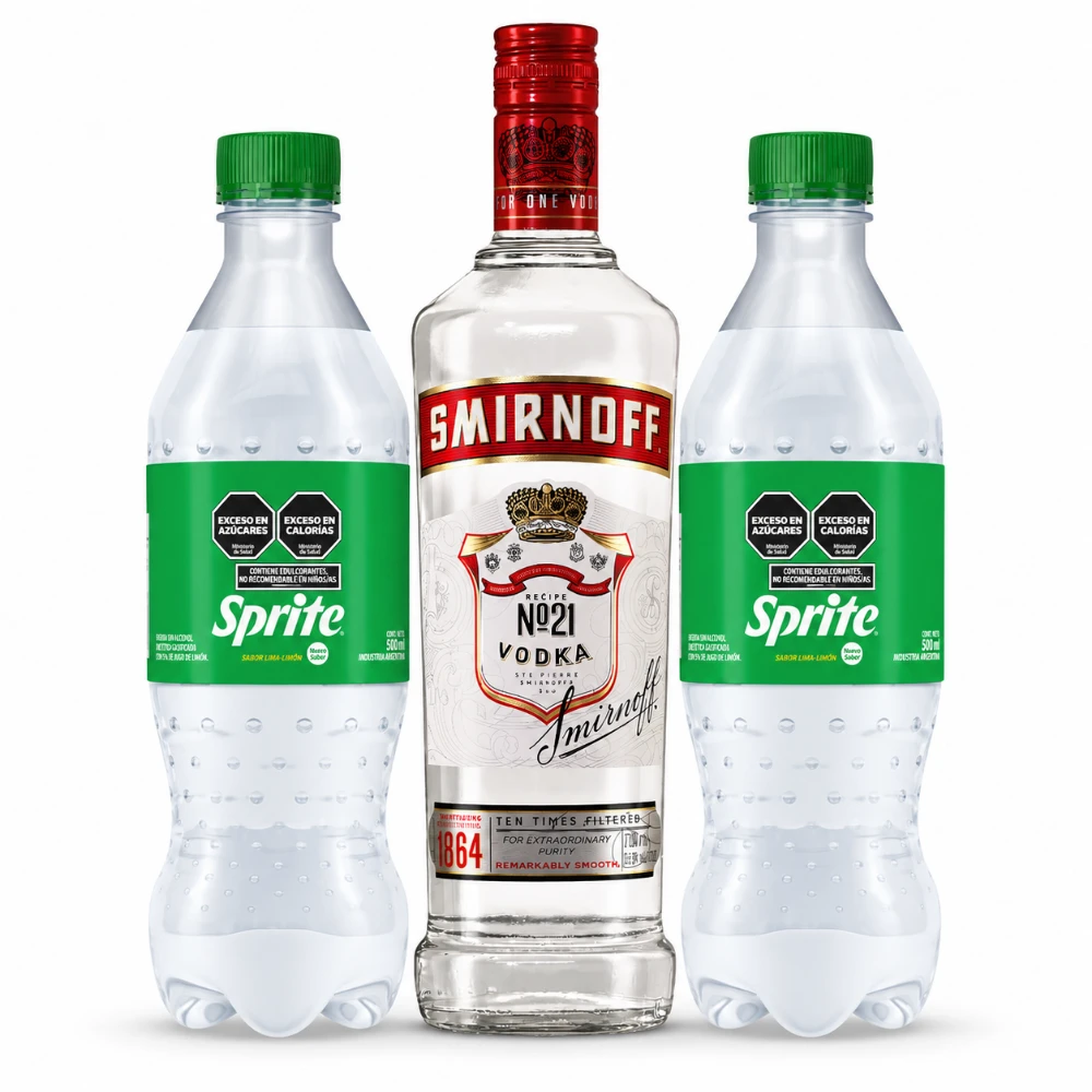 Combo Smirnoff 700 ml + 2 Sprite 500 ml