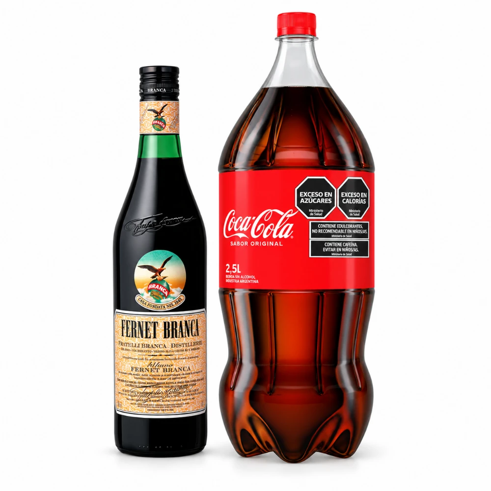 Combo Fernet Branca 750 ml + Coca-Cola 2,5 L