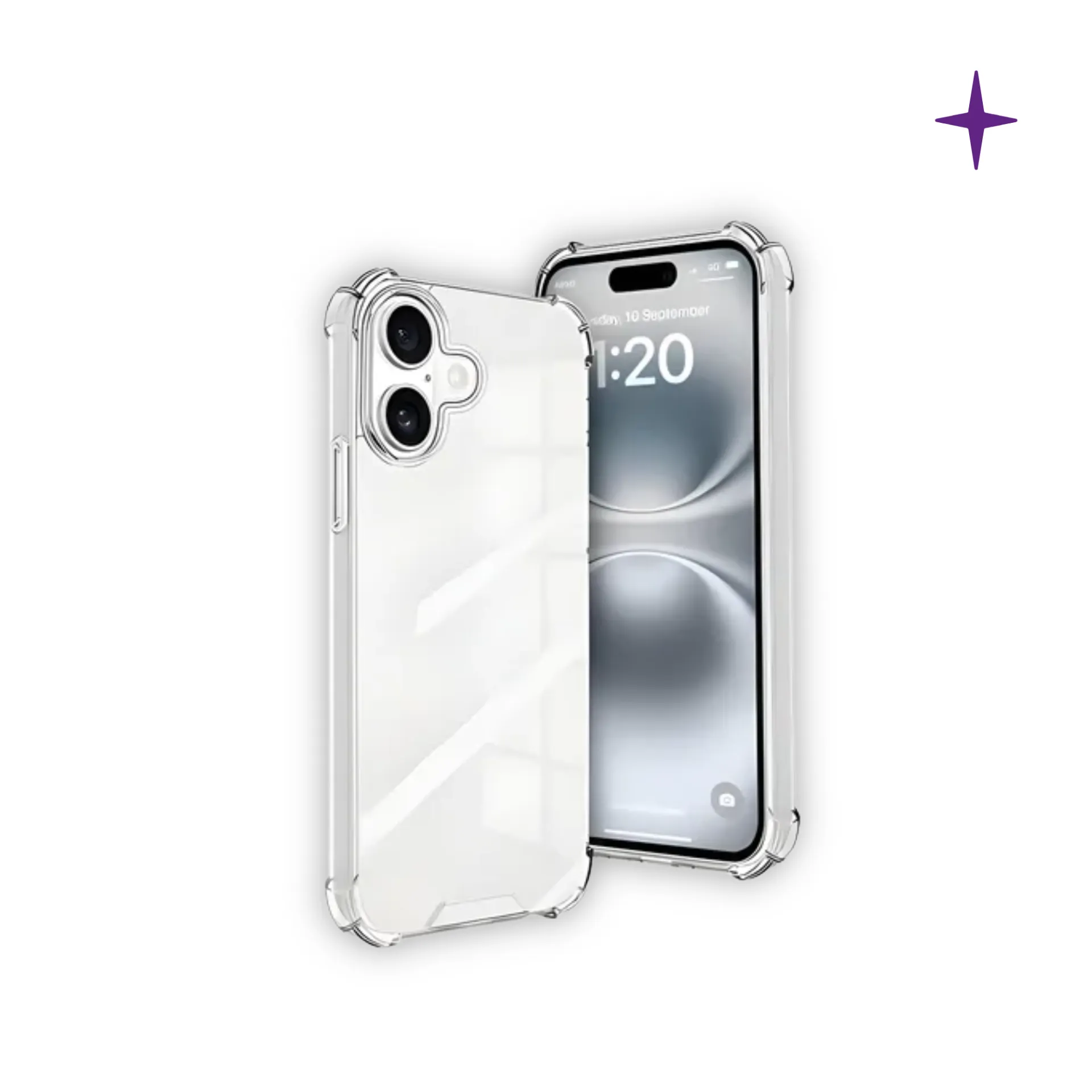 Funda Anti-Golpes Protectora C/Punteras Transparente Iphone