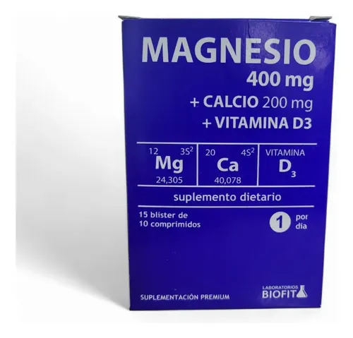 BIOFIT MAGNASIO 400MG +CALCIO 